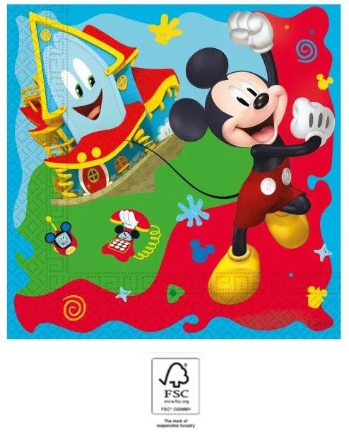 Olcsóbb Disney Mickey Rock the House szalvéta 20 db-os 33x33 cm FSC
