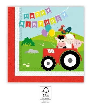 Farm Party szalvéta 20 db-os 33x33 cm FSC Exkluzív ajánlat