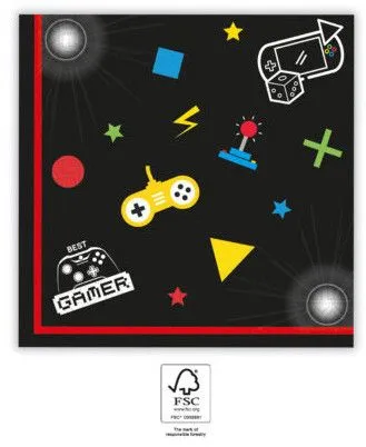 Gaming Party szalvéta 20 db-os 33x33 cm FSC Korlátozott ajánlat