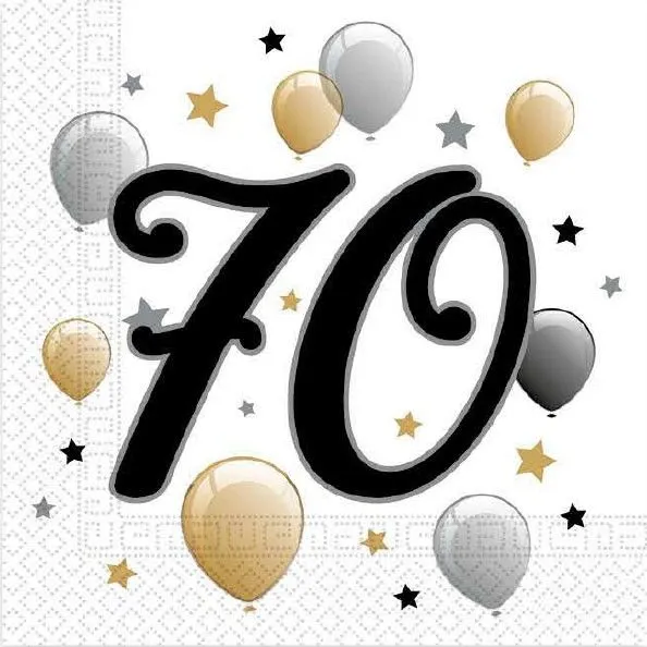 Happy Birthday 70 Milestone szalvéta 20 db-os 33x33 cm Akció