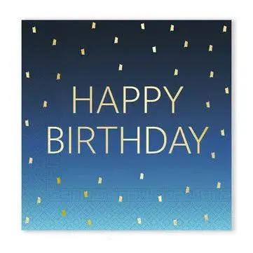 Árcsökkenés Happy Birthday Golden Blue szalvéta 20 db-os 33x33 cm FSC