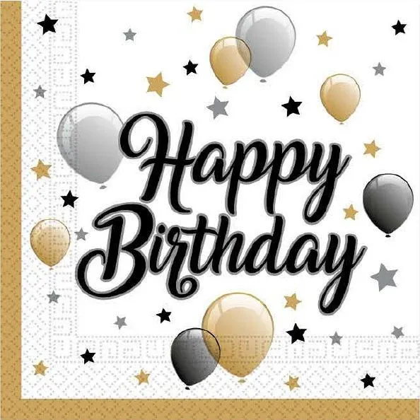 Happy Birthday Milestone szalvéta 20 db-os 33x33 cm Akciós ár