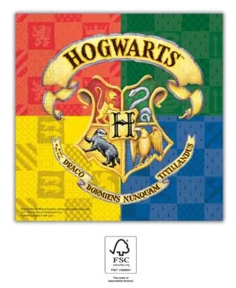 Harry Potter Hogwarts Houses szalvéta 20 db-os 33x33 cm FSC Alacsony ár