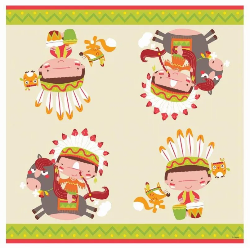 Akciós ár Indián Party szalvéta 20 db-os 33x33 cm