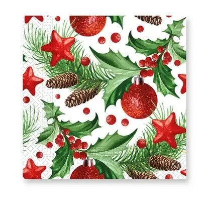 Karácsonyi Pinecones szalvéta 20 db-os 33x33 cm Akciós ár