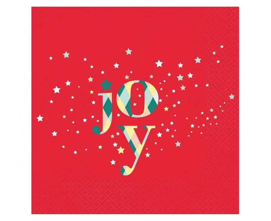 Ne maradj le Karácsonyi Red Joy szalvéta 20 db-os 33x33 cm