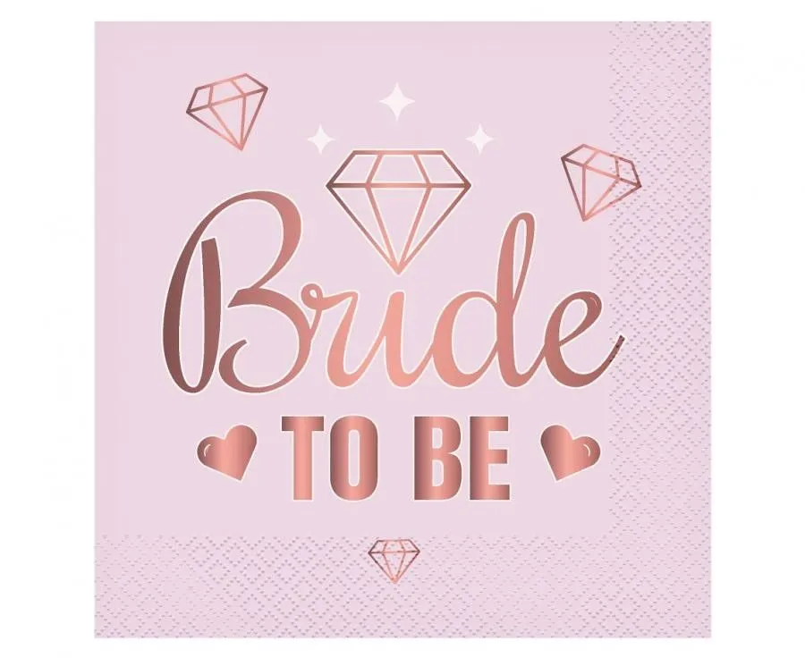 Árengedmény Lánybúcsú Bride To Be Pink szalvéta 20 db-os 33x33 cm