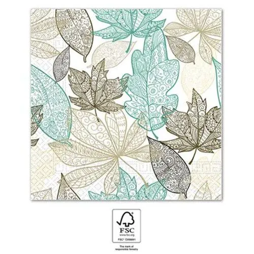 Vásárlói kedvenc Levél Wide Leaves szalvéta 20 db-os 33x33 cm FSC