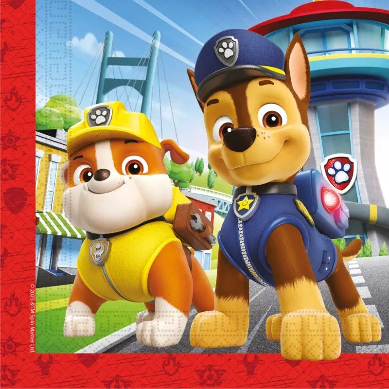 Mancs Őrjárat Rescue Heroes szalvéta 20 db-os 33x33 cm FSC Végkiárusítás