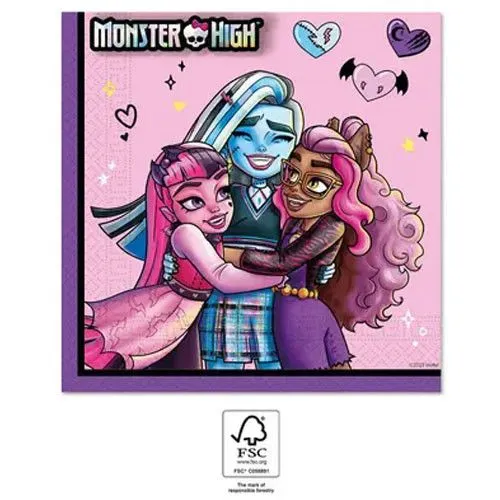 Szuper ajánlat Monster High Friends szalvéta 20 db-os 33x33 cm FSC