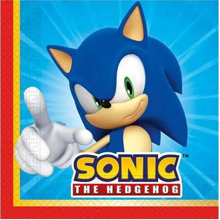 Outlet Sonic a sündisznó Sega szalvéta 20 db-os 33x33 cm FSC