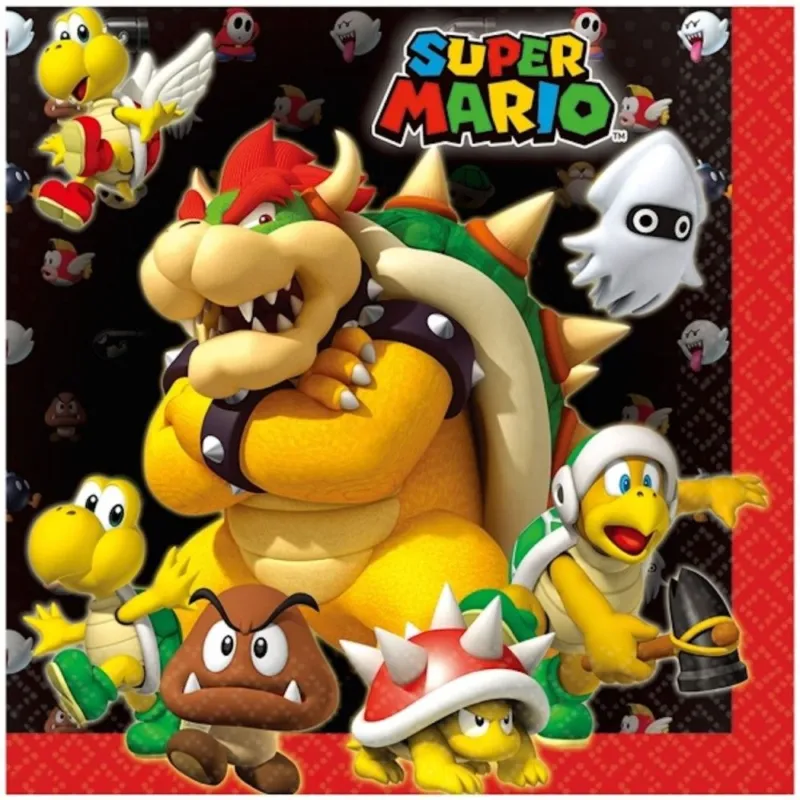 Szuper akció Super Mario Mushroom World szalvéta 20 db-os 33x33 cm