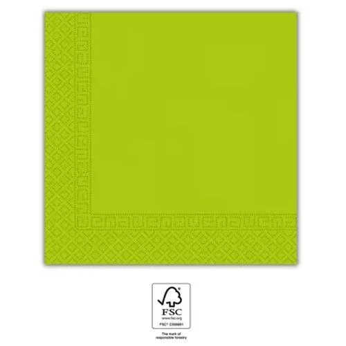 Rendeld meg most Zöld Unicolour Light Green szalvéta 20 db-os 33x33 cm FSC