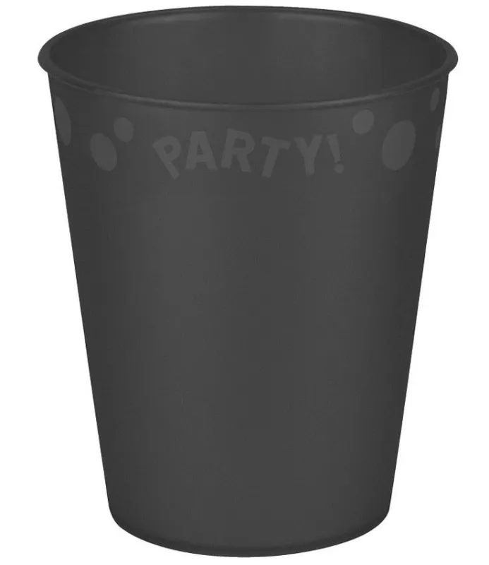 Gyors szállítás Black, Fekete micro prémium műanyag pohár 250 ml