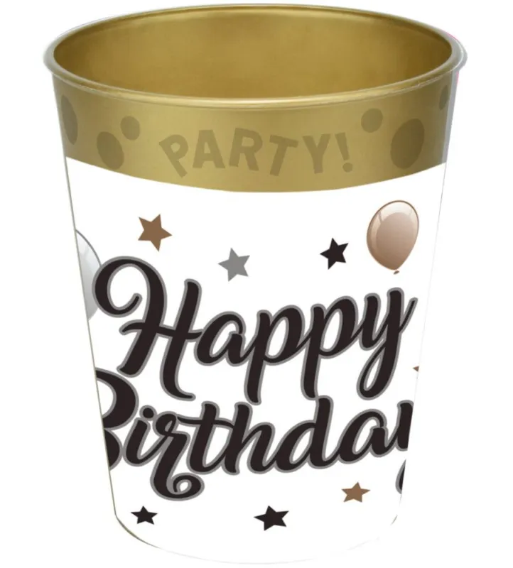 Csak ma Happy Birthday Milestone micro prémium műanyag pohár 250 ml