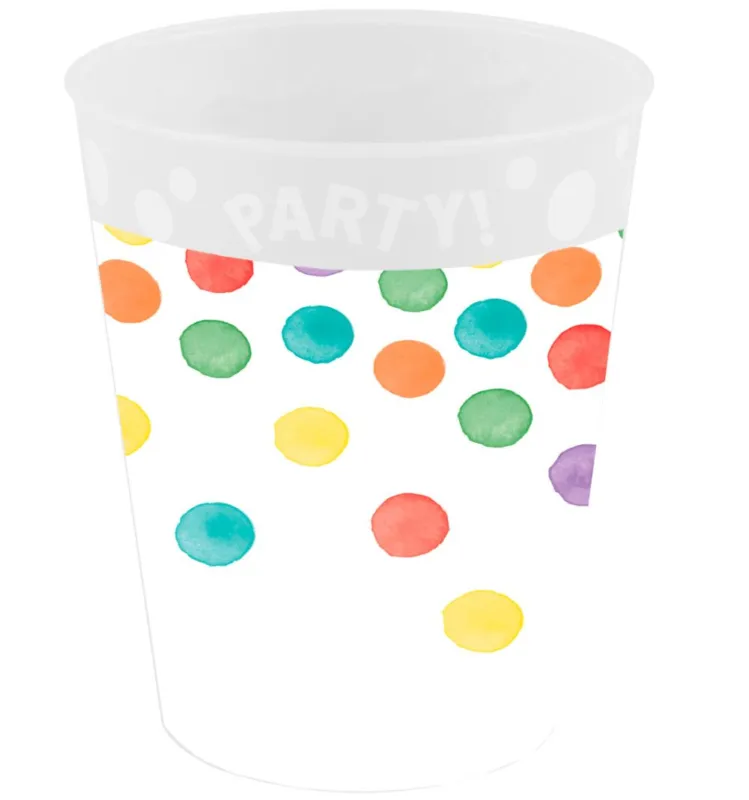Multiwatercolor Party micro prémium műanyag pohár 250 ml Rendeld meg most