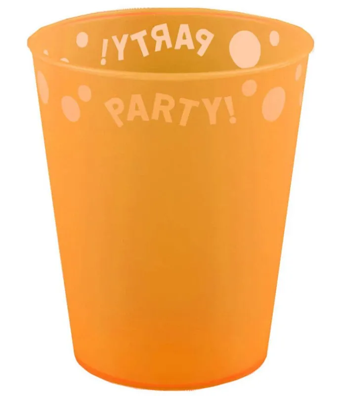 Orange, Narancssárga micro prémium műanyag pohár 250 ml Vásárlói kedvenc