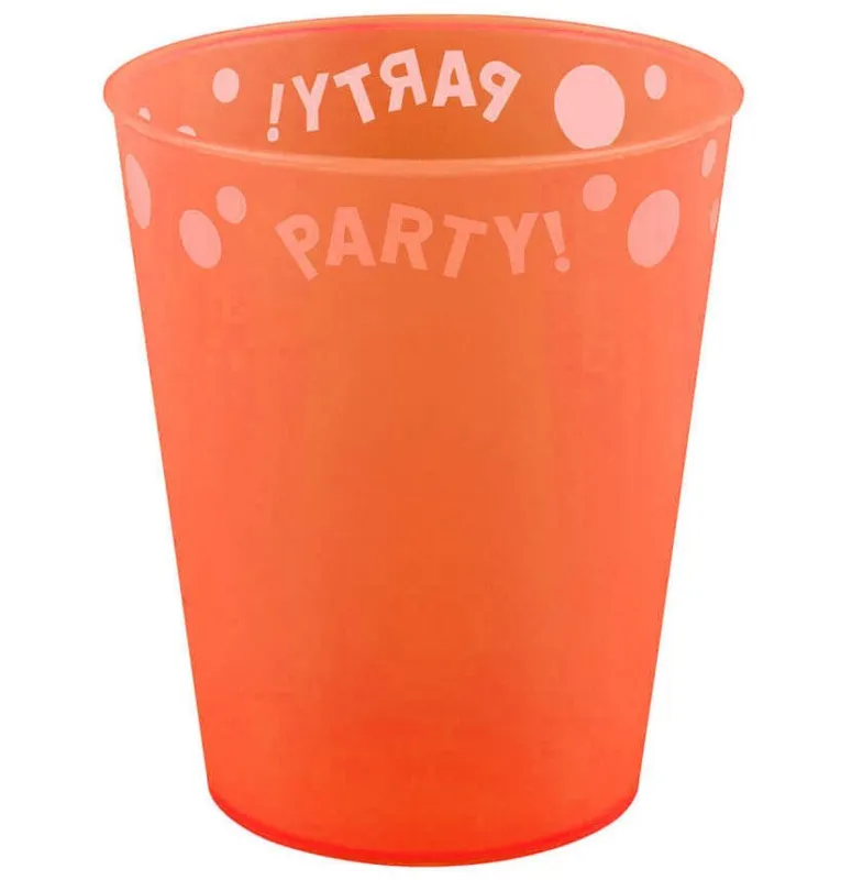 Orange, Narancssárga micro prémium műanyag pohár 250 ml Expressz szállítás