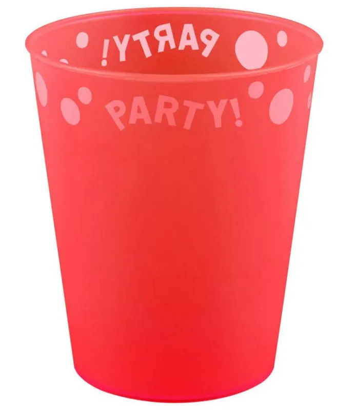Akciós ár Red, Piros micro prémium műanyag pohár 250 ml