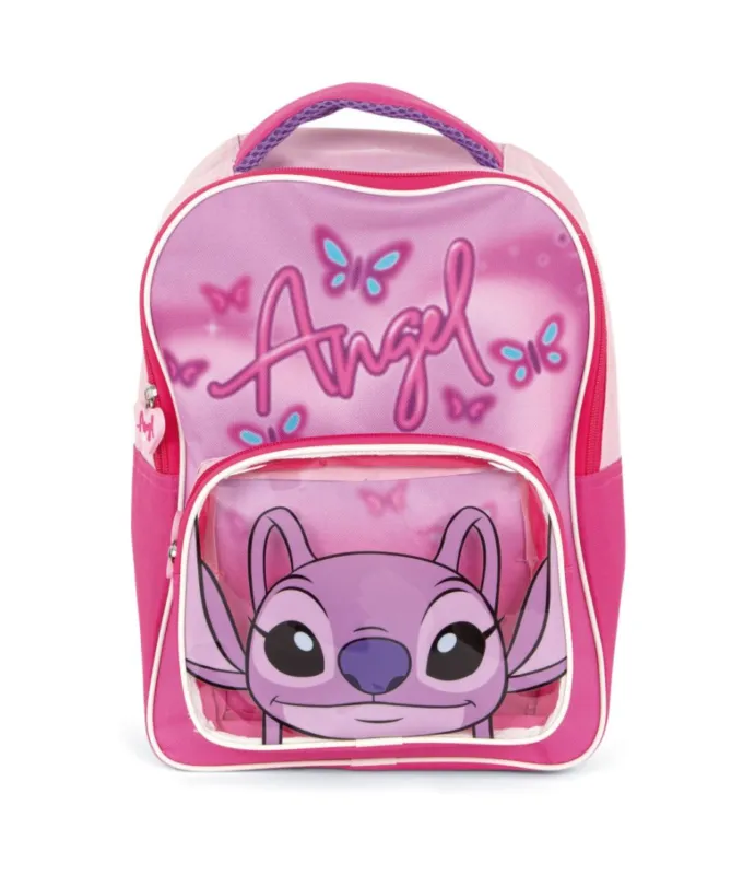 Akciós ár Disney Lilo és Stitch, A csillagkutya Pink Angel hátizsák, táska 30 cm