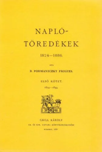 Alacsony ár Naplótöredékek 1824-1886. I. 1824-1844