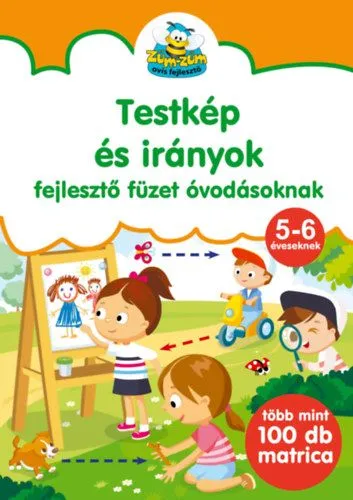 Biztonságos fizetés Testkép és irányok - fejlesztőfüzet óvodásoknak - Több mint 100 db matricával