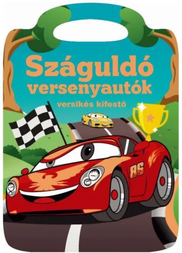 Száguldó versenyautók - Versikés kifestő Akció