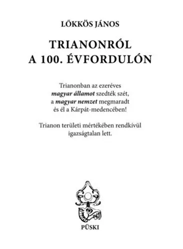 Trianonról a 100. évfordulón Exkluzív ajánlat