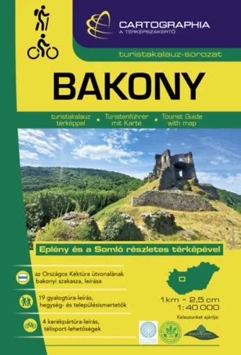 Bakony turistakalauz 1:40 000 - Eplény és a Somló részletes térképével Olcsó