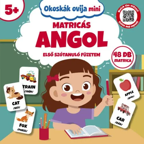 Gyors kiszállítás Matricás angol - Első szótanuló füzetem - 48 db matricával - 5 éves kortól
