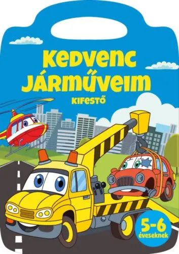 Kedvezmény Kedvenc járműveim kifestő - 5-6 éveseknek