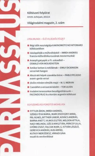 Parnasszus költészeti folyóirat - 2022/4 Legnépszerűbb