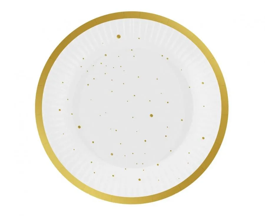Legkelendőbb Arany Gold Celebrate papírtányér 6 db-os 18 cm
