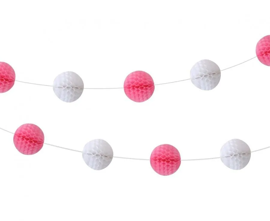 Ne maradj le Baby Girl papír pom pom girland 250 cm