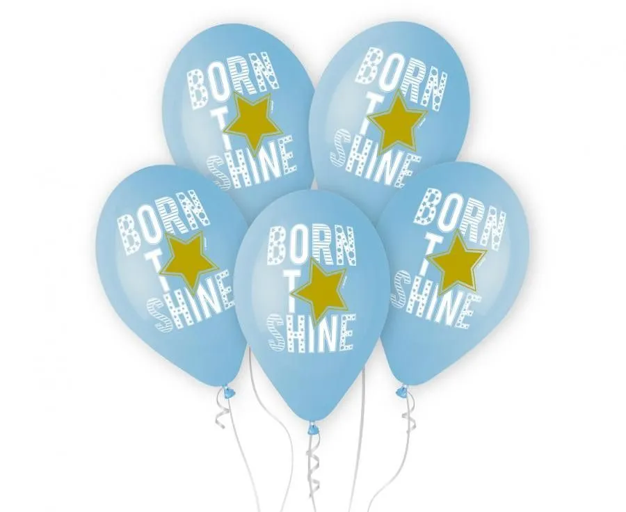Born to Shine Blue léggömb, lufi 5 db-os 13 inch (33 cm) Alacsony ár