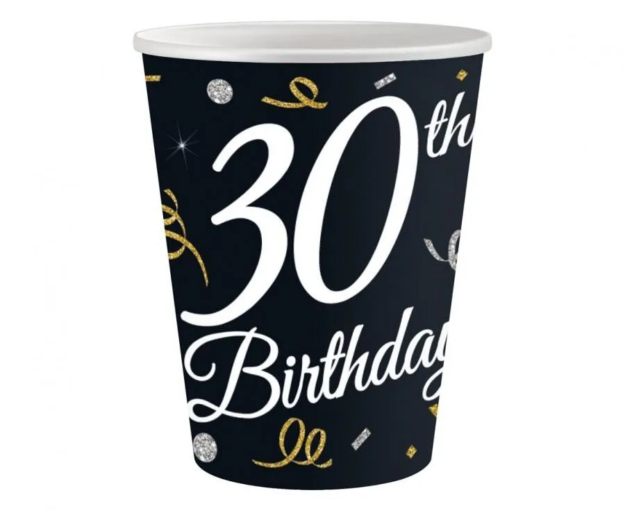 Kihagyhatatlan ajánlat Happy Birthday 30 B&C papír pohár 6 db-os 200 ml