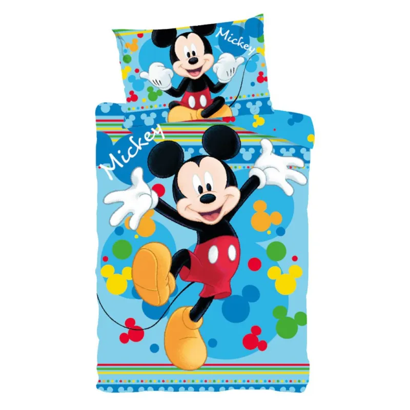 Olcsó Disney Mickey Joyful gyerek ágyneműhuzat 100×135 cm, 40×60 cm