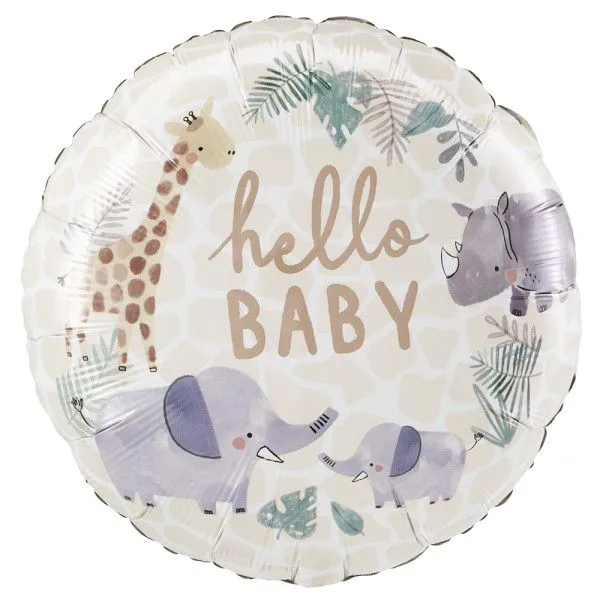 Kedvezmény Hello Baby Jungle fólia lufi 45 cm