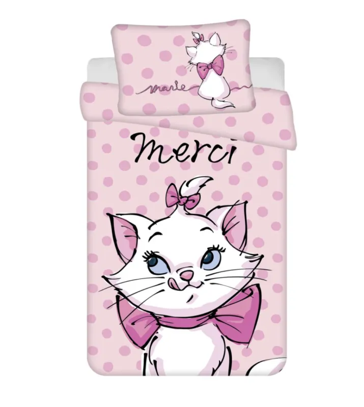 Disney Marie Merci gyerek ágyneműhuzat 100×135 cm, 40×60 cm Legnépszerűbb