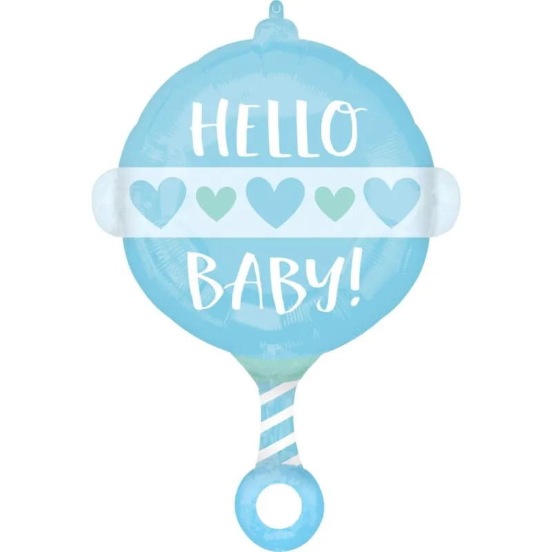 Baby Boy Rattle fólia lufi 60 cm Legjobb ár