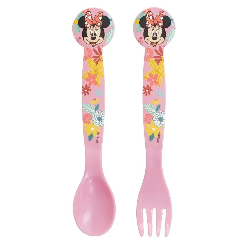 Biztonságos fizetés Disney Minnie Spring műanyag evőeszköz készlet - 2 darabos