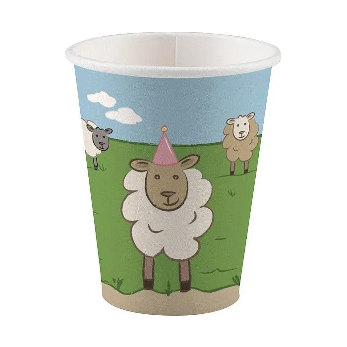 Bestseller Farm Party papír pohár 8 db-os 250 ml