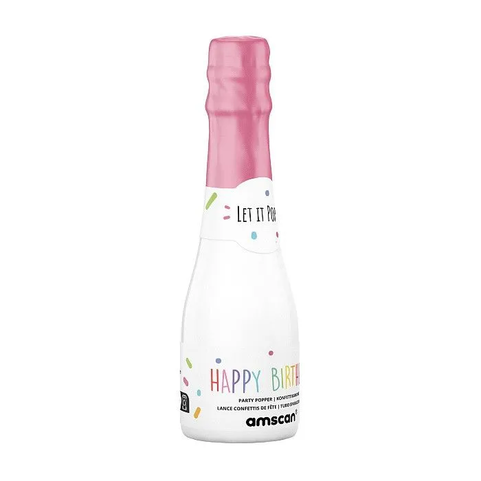Szezonális akció Színes Pink Bottle konfetti kilövő