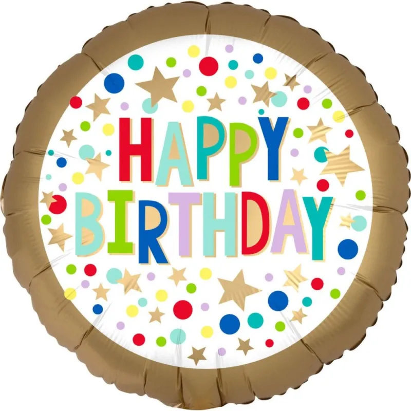 Bestseller Happy Birthday Marquee Dots fólia lufi 43 cm