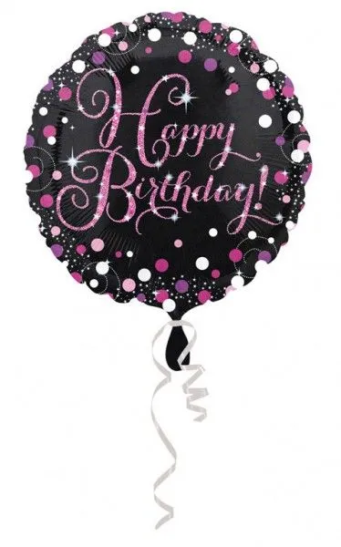Nézd meg most Happy Birthday Pink fólia lufi 43 cm