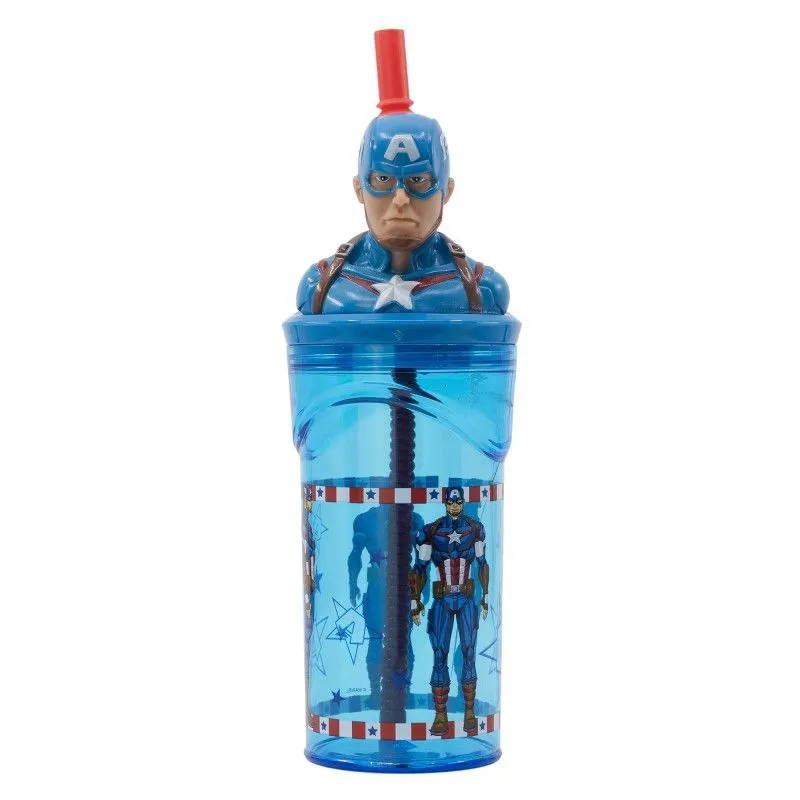 Bosszúállók Invincible Force 3D Figurine szívószálas pohár 360 ml Vásárlói kedvenc