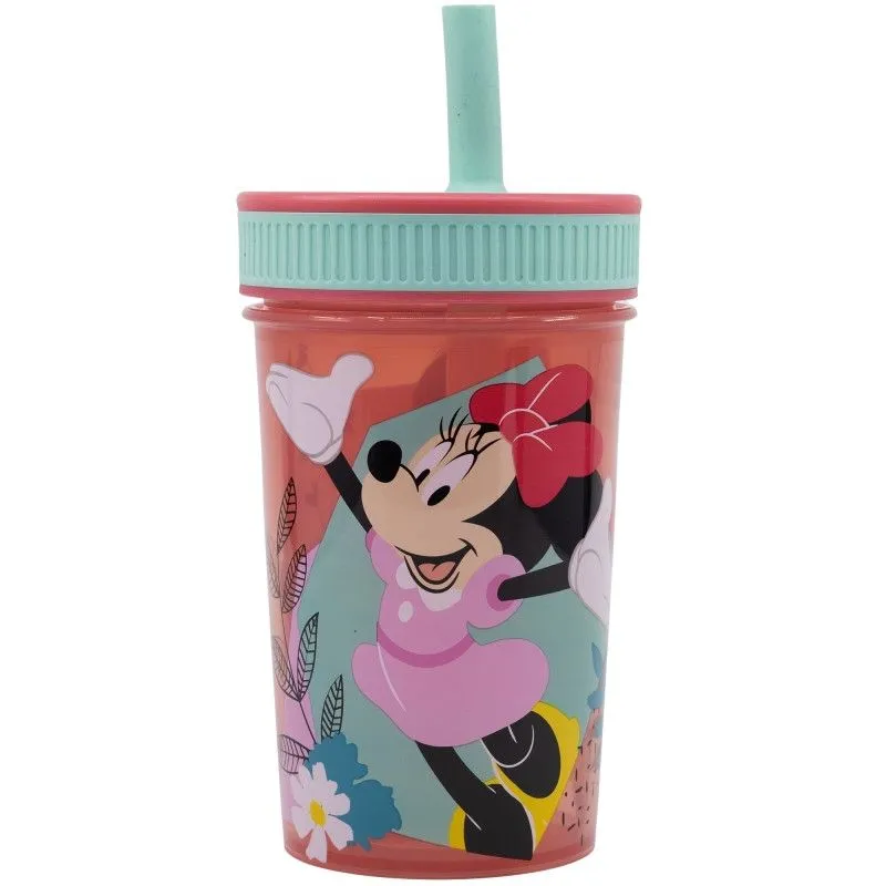 Legkelendőbb Disney Minnie Being More szilikon szívószálas pohár 420 ml