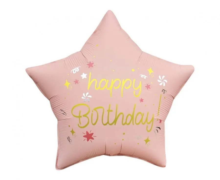 Vedd meg online Happy Birthday Matt Pink csillag fólia lufi 44 cm