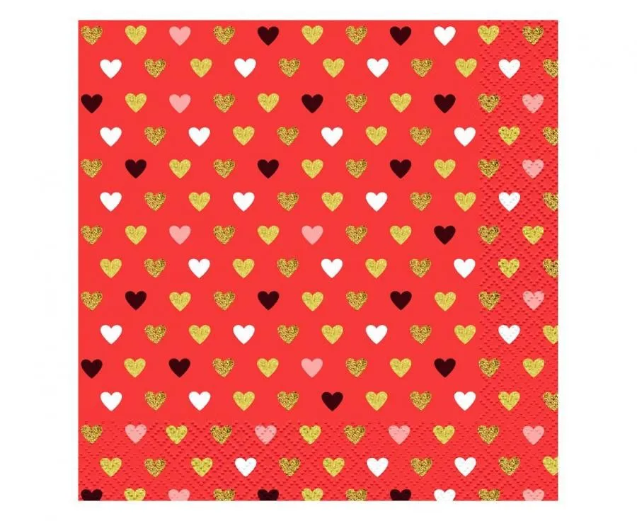 Szerelem XOXO Red szalvéta 20 db-os 33x33 cm Legnépszerűbb