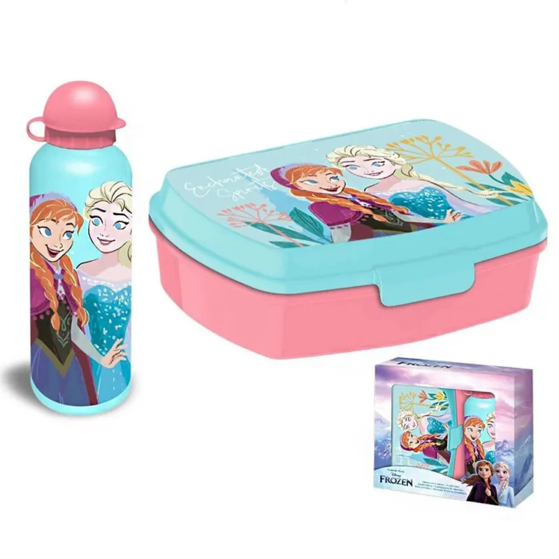 Disney Jégvarázs Enchanted szendvicsdoboz + alumínium kulacs szett Szuper akció